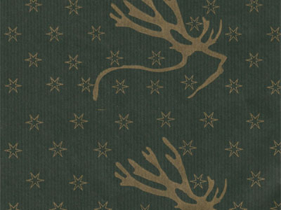 Seidenpapier Blumenpapier Einschlagpapier f&uuml;r Blumen: Nordic Reindeer Midnight